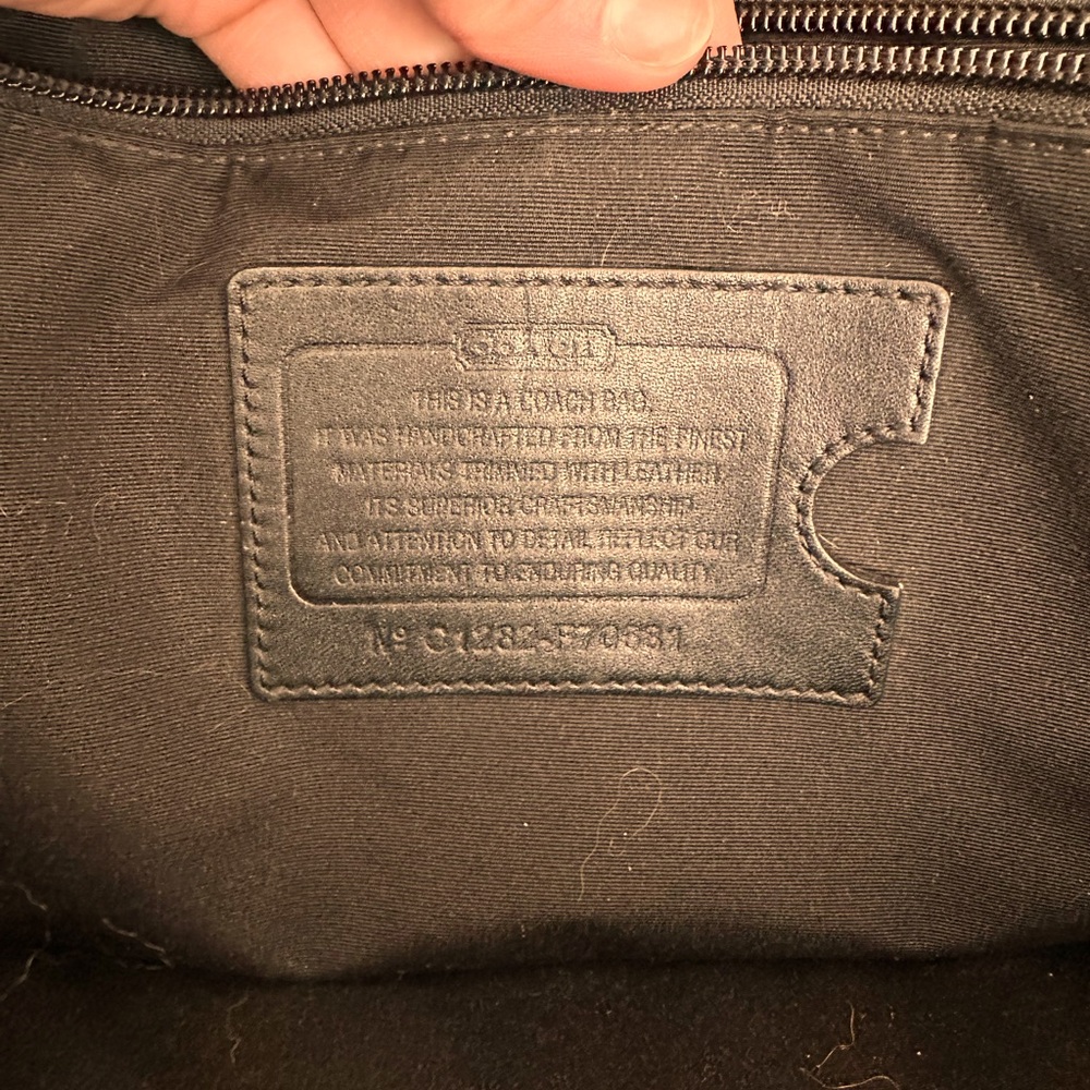 Authentic vintage chocolate colored Coach bag